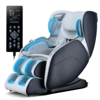BOSSCARE 3D Shiatsu Zero Gravity Massage Chair with App and Bluetooth Control, Heated Back Full Body Recliner, 53" L x 29" W x 42.5" H, Black(m-2)