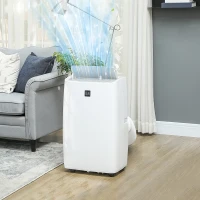HOMCOM 14000 BTU Portable Air Conditioner, AC Unit with Cool, Dehumidifier, Fan, 549 Sq. ft, 24H Timer On Off, Window Kit(m-9)
