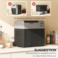 Outsunny 50 Liter Car Refrigerator Portable Freezer 12/24V Electric Cooler Box for Camping, Travel, Picnic, Down to -20℃(m-7)