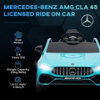 Qaba Mercedes-Benz AMG Licensed 12V Ride on Car, Kids Electric Car with Remote Control, Spring Suspension, Light Blue(m-4)