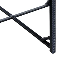 Outsunny 5 Pieces Wicker Patio Dining Set Outdoor Furniture Set with Removable Cushions, Glass Top Dining Table, PE Rattan Conversation Set for Garden Poolside Backyard, Cream(m-12)