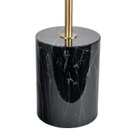 Nova Hydro Table Lamp with On/Off Switch, Double Lamp Design, Faux Base, 20" L x 8" W x 22" H, Black+Gold(m-5)