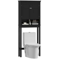 HOMCOM 3-Tier Over Toilet Storage Unit Washing Machine Cabinet Dryer Cabinet with Adjustable Shelf for Bathroom, Laundry(m-11)