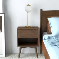Globe Table Lamp with Opal Glass, Inline Dimmer Switch, Brass Material, Perfect for Bedroom, Living Room, 9" L x 7" W x 20" H, Gold+White(m-1)