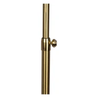 Verve Brassed Floor Lamp with On/Off Switch, Adjustable LED Round Base, 24" L x 10" W x 63" H, Gold(m-4)