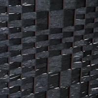 HOMCOM 6ft Folding Room Divider, 3 Panel Wall Partition with Wooden Frame for Bedroom, Home Office, Black(m-9)