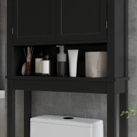 HOMCOM 3-Tier Over Toilet Storage Unit Washing Machine Cabinet Dryer Cabinet with Adjustable Shelf for Bathroom, Laundry(m-10)