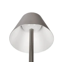 Elegance Rechargeable LED Table Lamp with Touch Switch, Brushed Nickel Finish, Metal Construction, 5" L x 5" W x 10.5" H, Brushed Nickel+Silver(m-7)