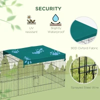 PawHut Small Animal Cage with Roof, Indoor/Outdoor Use, for Chicken, Rabbits, Chinchillas, 87" x 34" x 28", Green(m-5)