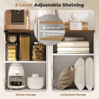 HOMCOM 59" Buffet Cabinet, Farmhouse Sideboard with Thick Top, 2 Barn Doors, 4 Drawers and 2 Adjustable Shelves, White(m-5)