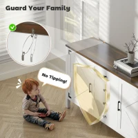 HOMCOM 59" Buffet Cabinet, Farmhouse Sideboard with Thick Top, 2 Barn Doors, 4 Drawers and 2 Adjustable Shelves, White(m-7)