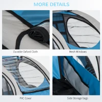 Aosom Child Bike Trailer Kid Bicycle Trailer with Adjustable Handlebar 2-Seater Blue and Black(m-4)