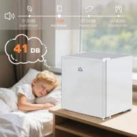 HOMCOM 1.1 Cu.Ft Countertop Mini Freezer, Compact Upright Freezer with Removable Shelves, White(m-7)