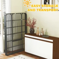 PawHut 8 Panel Pet Playpen Play Yard Fence Home DIY Heavy-Duty Metal Foldable Indoor Outdoor 47"H(m-5)