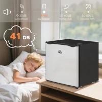 HOMCOM 1.1 Cu.Ft Countertop Mini Freezer, Compact Upright Freezer with Removable Shelves, Silver(m-7)