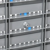 DURHAND 54 Piece Pegboard and Shelf Tool Organizer Wall Mounted DIY Garage Storage with 50 Hooks Blue(m-9)