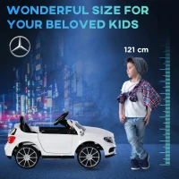 Aosom Replacement for Electric Kids Ride On Car Mercedes GLA AMG Licensed 6v Battery Powered Vehicle with High/Low Speed Headlight Music Remote Control White(m-10)