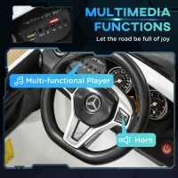 Aosom Replacement for Electric Kids Ride On Car Mercedes GLA AMG Licensed 6v Battery Powered Vehicle with High/Low Speed Headlight Music Remote Control White(m-6)