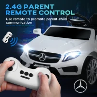 Aosom Replacement for Electric Kids Ride On Car Mercedes GLA AMG Licensed 6v Battery Powered Vehicle with High/Low Speed Headlight Music Remote Control White(m-5)