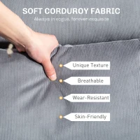 HOMCOM Executive Office Chair with Lumbar Support, Footrest, High Back Reclining Overstuffed Desk Chair with, Gray(m-7)