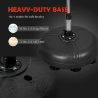 Soozier Reflex Bag with Stand, Freestanding Punching Bag Set with Speedball and Gloves, 52.4" -59.4" Adjustable Height for Home Gym Training(m-7)