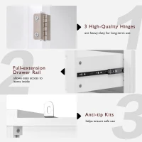 Pantry Cabinet with 2 Large Drawers, 8 Door Shelves, Embossed Texture, Farmhouse Style Kitchen Cupboard, 30.5" L x 16" W x 71" H, White(m-7)