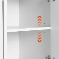 Rolling Cart with Tilt-Out Trash Cabinet, Spice and Towel Rack, Adjustable Shelf, Kitchen Island with Drop Leaf, 51" L x 20" W x 35" H, White(m-13)