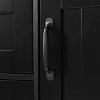 Kitchen Island with 3 Drawers, 2 Drop Leaves, Power Outlet, Spice Rack, Rolling Cart for Kitchen, Dining Room, 56" L x 33.5" W x 36.5" H, Black(m-13)