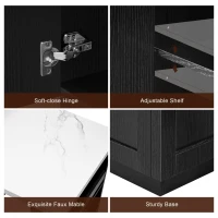 Kitchen Island with Extendable Dining Table, Drawers and Shelves, Power Outlet, Central Island for Kitchen, 83" L x 27.5" W x 36" H, Black+White(m-10)