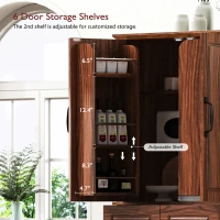 Pantry Cabinet with 6 Door Shelves, 3 Pull-Out Organizers, 2 Drawers, Kitchen Cupboard with Embossed Texture, 31.5" L x 16" W x 72" H, Brown(m-6)