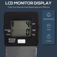 Soozier Twist Stair Stepper Exercise Machine with Rocking Handlebars, Cardio Climber Exercise Equipment with Hydraulic Resistance, LCD Display for Home Workout Exercise, Silver(m-6)