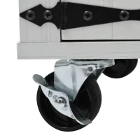 Farmhouse Style Kitchen Island with Power Outlet, Drop Leaf, Spice Rack, Rolling Car with Storage Drawers, 53.5" L x 29" W x 36.5" H, White(m-13)