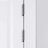 Pantry Cabinet with 2 Large Drawers, 8 Door Shelves, Embossed Texture, Farmhouse Style Kitchen Cupboard, 30.5" L x 16" W x 71" H, White(m-12)