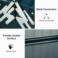 DURHAND 22" Metal Tool Box, Portable 5-Tray Cantilever Steel Tool Chest Cabinet for Garage and Warehouse, Dark Green(m-6)