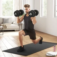 Soozier 55 lbs Adjustable Dumbbells Weight Set Dumbbell Hand Weight Barbell for Body Fitness Lifting Training for Home Office Gym, Black(m-9)