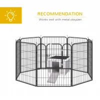 PawHut Wooden Rabbit Hutch Bunny Cage Outdoor Cat House Guinea Pig Cage Duck Shelter, Indoor Outdoor Use, 20"x16.5"x17", Grey(m-9)