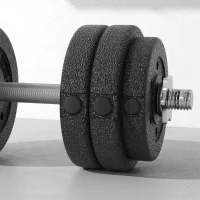 Soozier 66 lbs Adjustable Dumbbells Weight Set Dumbbell Hand Weight Barbell for Body Fitness Lifting Training for Home Office Gym, Black(m-9)