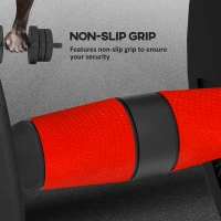 Soozier 44lbs 2-in-1 Adjustable Dumbbells Weight Set, Dumbbell Hand Weights Barbell for Body Fitness, Lifting Training for Home, Office, Gym, Black and Red(m-5)