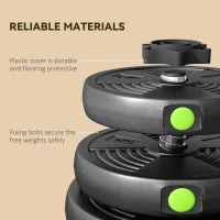 Soozier 66LBS 2-in-1 Adjustable Barbell & Dumbbells Set, Weights Set with Non-slip Handles for Men and Women Home Gym Training(m-7)