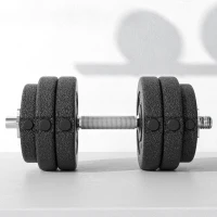 Soozier 66 lbs Adjustable Dumbbells Weight Set Dumbbell Hand Weight Barbell for Body Fitness Lifting Training for Home Office Gym, Black(m-10)