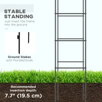 Outsunny 7.9FT Garden Arch Trellis, Metal Arch, Outdoor Garden Arbor for Climbing Plants, Wedding Decoration(m-5)