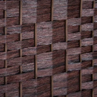 HOMCOM 6ft Folding Room Divider, 3 Panel Wall Partition with Wooden Frame for Bedroom, Home Office, Brown(m-10)