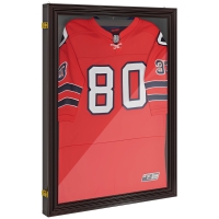 HOMCOM 26" x 35" Shadow Box Frame, UV-Resistant Jersey Display Case with T-shirt Hanger and 2 Keys, Brown