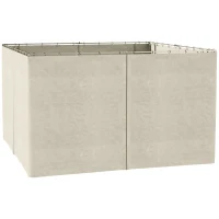 Outsunny 9.84' x 13.1' Gazebo Sidewall Set with Hooks/C-Rings, Beige(m-12)