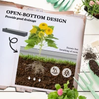 Outsunny 8'x2'x1' Galvanized Raised Bed, Large Elevated Planter Box for Growing Flowers, Herbs and Vegetables, Dark Grey(m-5)