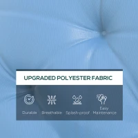 Outsunny 3-Seater Outdoor Bench Swing Chair Replacement Cushions for Patio Garden, Light Blue(m-4)