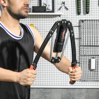 Soozier Twister Arm Trainer, Adjustable 22- 440lbs Hydraulic Power Exerciser, Home Chest Press Machine, Strength Training Fitness Equipment for Arm, Chest, Bicep, Abdomen, Shoulder(m-1)