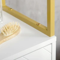 kleankin 2-Piece Bathroom Storage Cabinet Set, Bathroom Cabinets with Adjustable Shelves, Free Standing, Wall-Mounted, White(m-10)