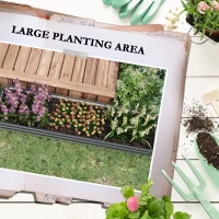 Outsunny 8'x2'x1' Galvanized Raised Bed, Large Elevated Planter Box for Growing Flowers, Herbs and Vegetables, Dark Grey(m-4)