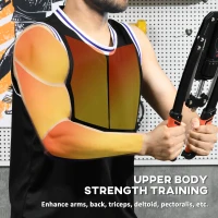 Soozier Twister Arm Trainer, Adjustable 22- 440lbs Hydraulic Power Exerciser, Home Chest Press Machine, Strength Training Fitness Equipment for Arm, Chest, Bicep, Abdomen, Shoulder(m-5)